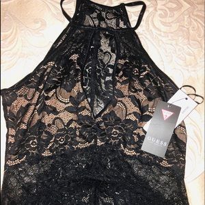 Black Guess lace bodysuit